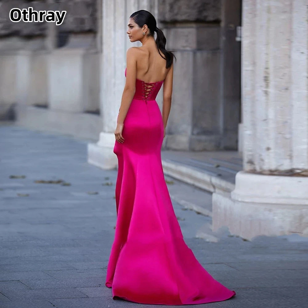 Otray-Sexy Mermaid Prom Vestidos para Mulheres, Alta Divisão, Querida Espartilho, Vestidos de Festa Formais, Celebrity Dress Robes