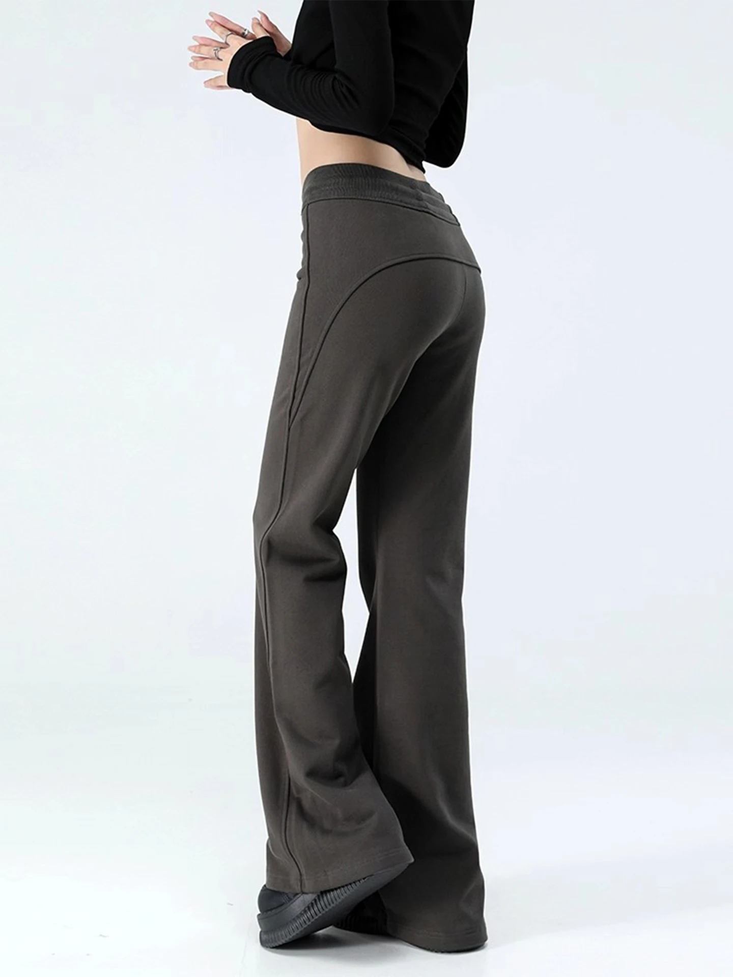 

Расклешенные брюки для йоги с глубокими глазами и высокой талией, женские весенне-осенние 2023, новые спортивные брюки с копытами, брюки