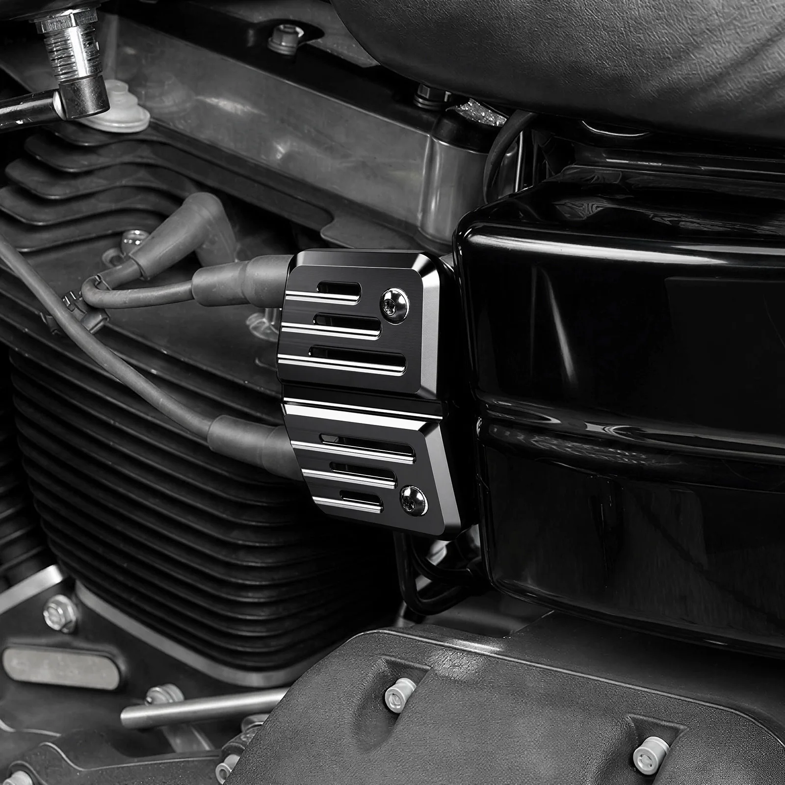 Für Harley Dyna 2004–2017 Street Bob FXDB Super Glide FXD/FXDC Low Rider FXDL Fat Bob FXDF Motorrad Zündspulenabdeckung – Detail 3