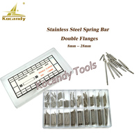 300 pcs Stainless Steel Double Flanges 8-28mm Watch Band Spring Bars Strap Link Pins Tool Deal for Watchmaker