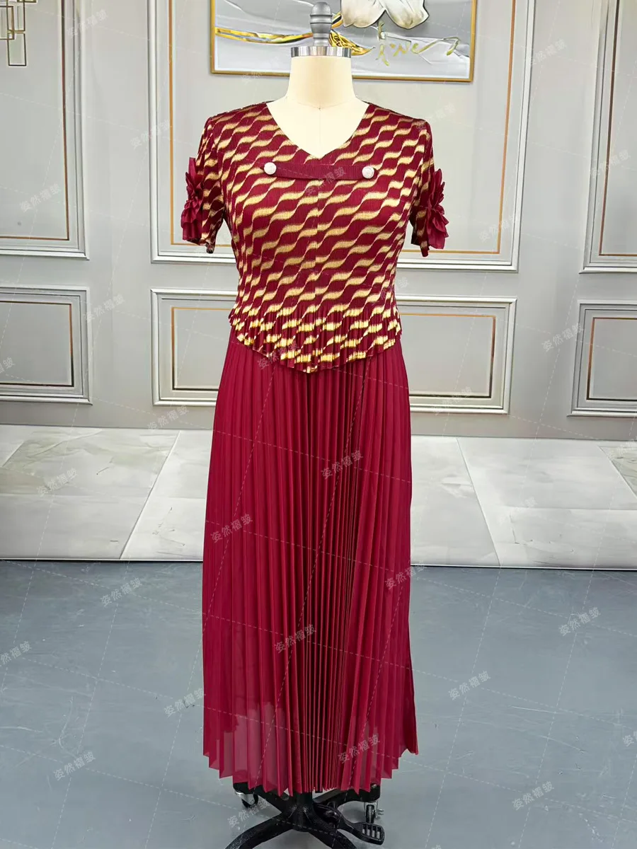 2025 Luxury Dresses for Women Elegant and Beautiful Gowns Miyake Pleated Dress Party Evening Prom Formal Female Fashion