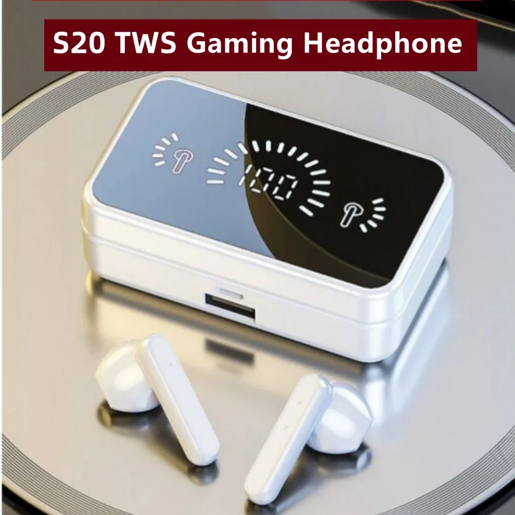 S20 Tws سماعة رأس لاسلكية متوافقة مع البلوتوث هاي فاي ألعاب رياضية مقاومة للماء سماعة رأس بخاصية البلوتوث بدون استخدام اليدين #1