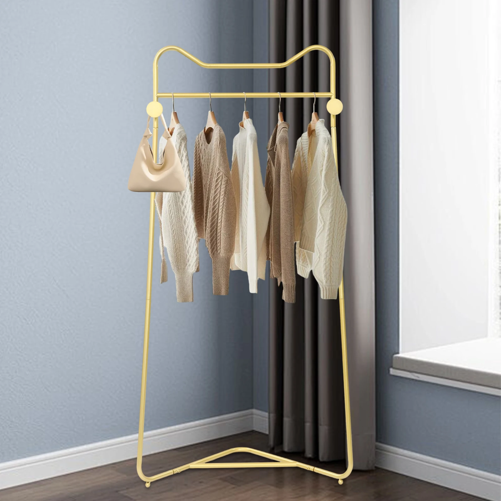 

Coat Rack,Freestanding Coat Racks, Single Rod Portable Garment Rack for Hanging clothes for Corner Bedroom Entryway Living Room