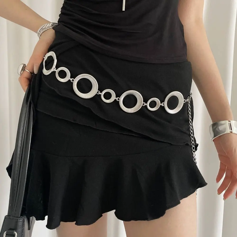

Fashion Belly Chain Metal Circular Ring Waist Chain Body Chain Gold Bohemian Waist Chain Silver Jewelry Dress Belt Chains Girl