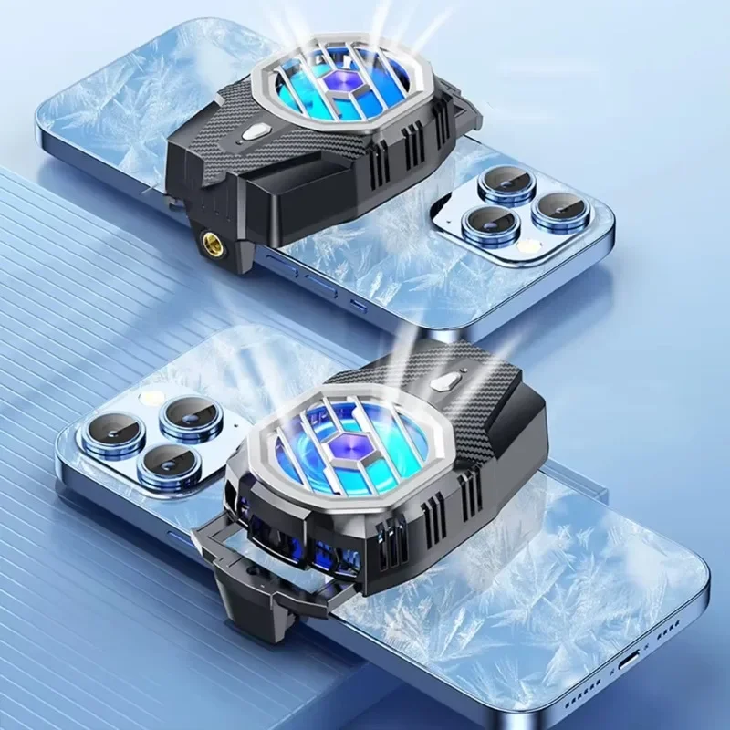 X91 Mobile Phone Semiconductor Cooling Fan Radiator 3 Gears Adjustable Back-clip Game Cooler for IOS Android PUBG Cool Heat Sink