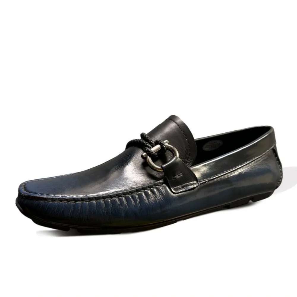 

Men's loafers for spring 2026 Cow Leather textured business casual slip-on slip-on shoes, casual leather shoes