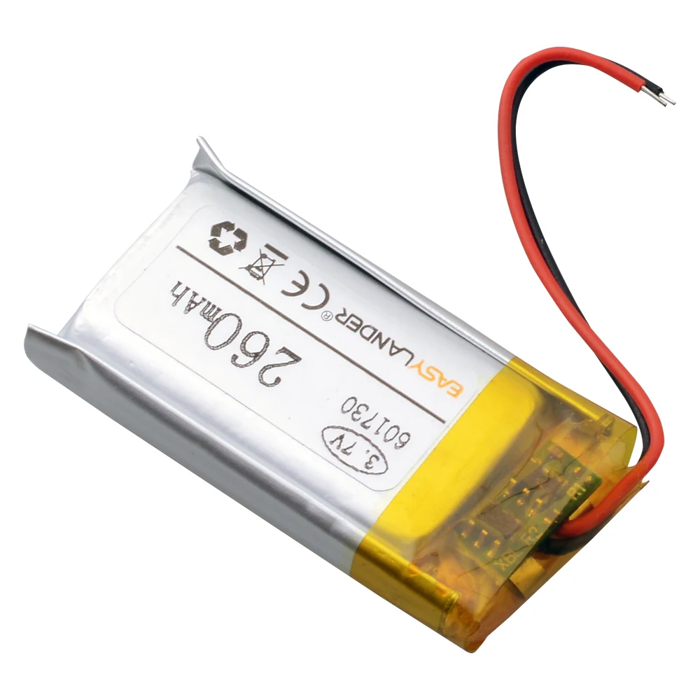 3.7V 280mAh 601730 akumulator litowo-jonowy polimerowy do bezprzewodowej myszy MP3 Bluetooth stereo