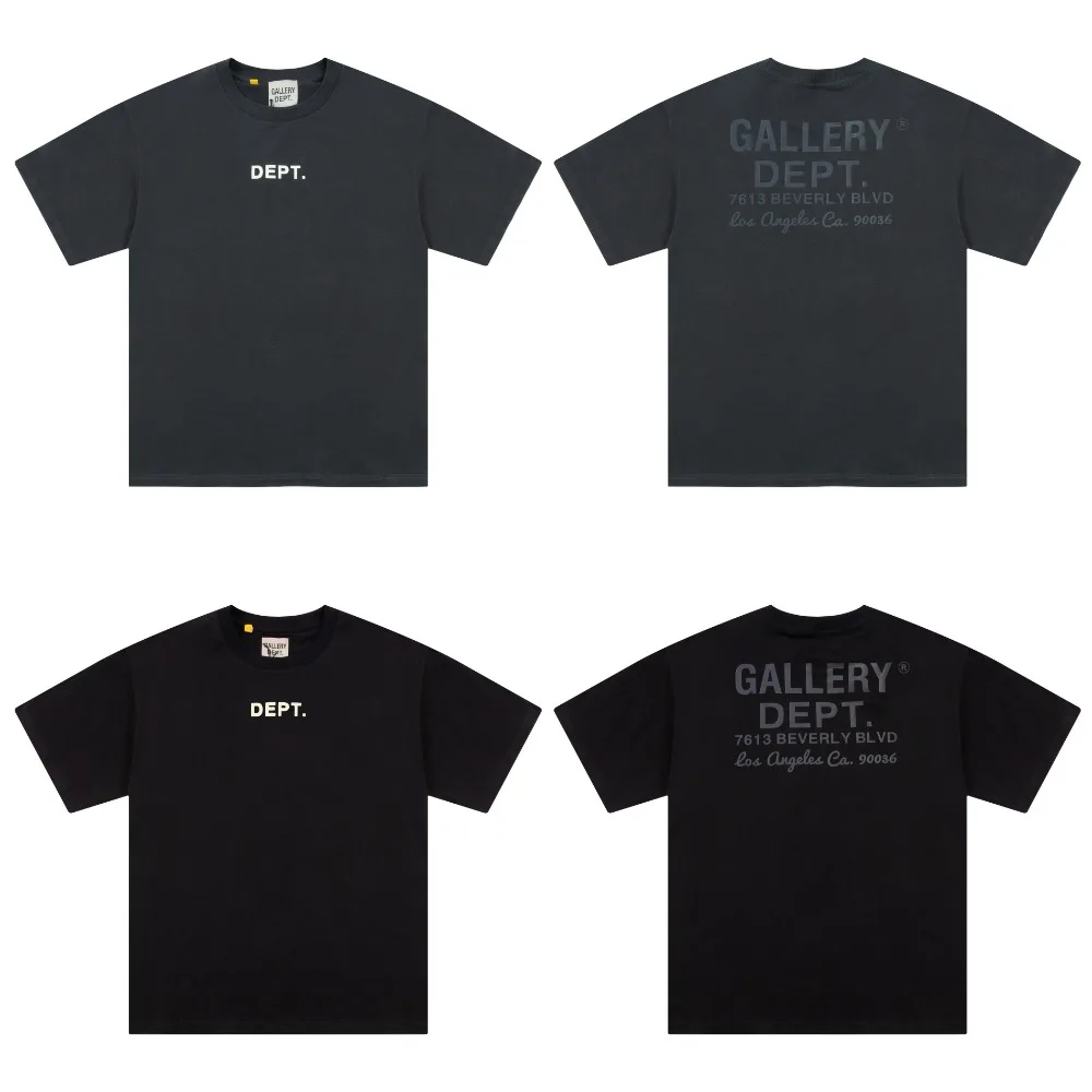 GALLERY DEPT Casual pullover letter-printed crew neck short-sleeved T-shirt