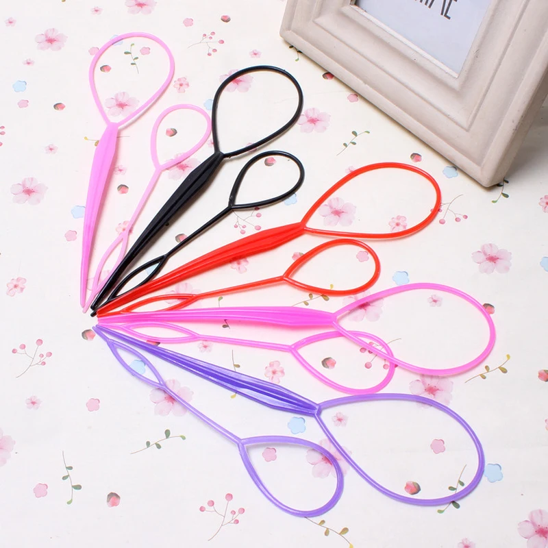 

1Set Small Hair Tail Creator Plastic Loop Styling Tools Ponytail Clip Hair Braid Maker DIY Hair Styling Tools for Women