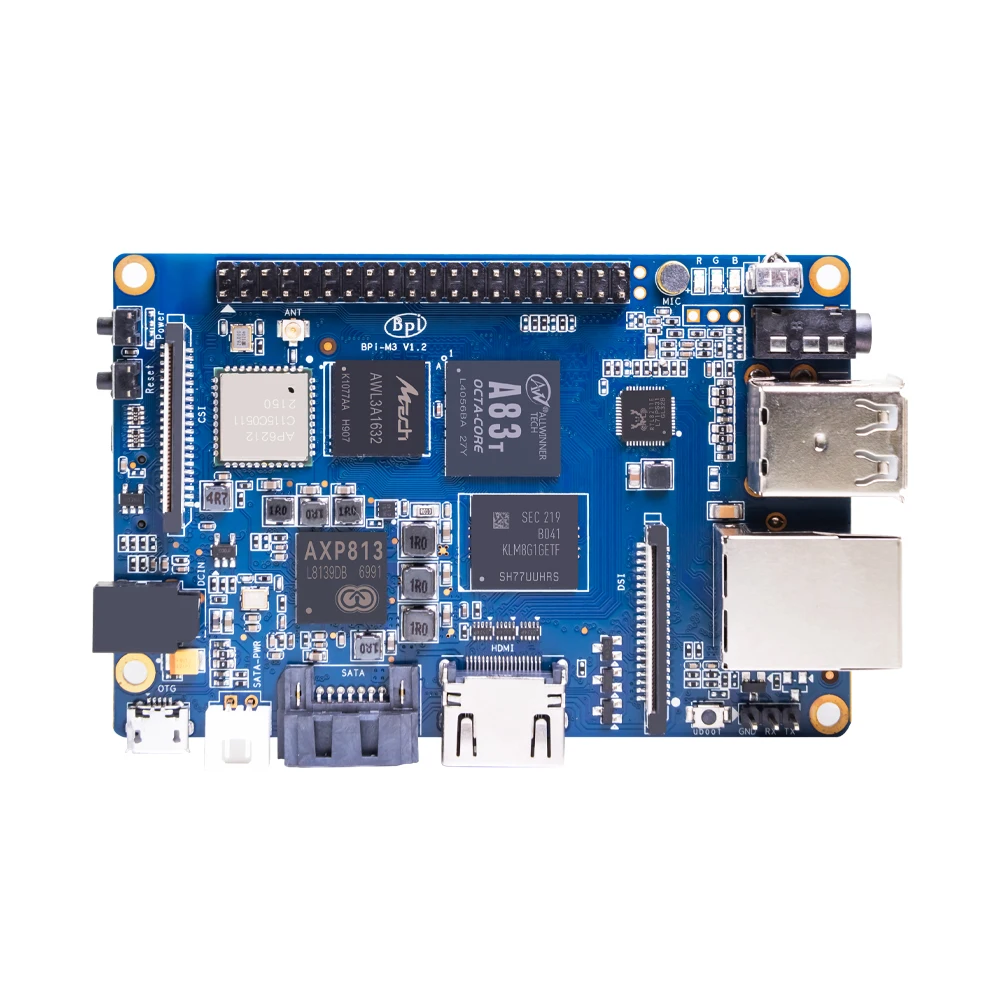 Banana Pi BPI-M3 مع حافظة طاقة Allwinner A83T ثماني النواة Cortex-A7 2GB LPDDR3 8GB eMMC مع WiFi BT يدعم بطاقة SD SATA 2.0 #2