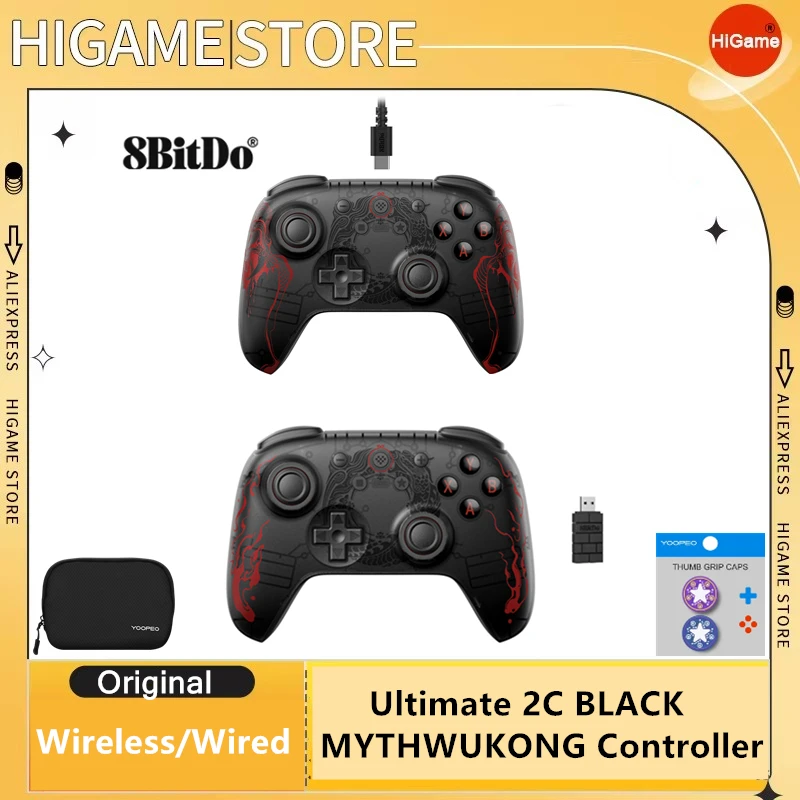 

8BitDo Ultimate 2C BLACK MYTHWUKONG Wireless Gaming Controller For PC Steam Game Accessories Deck Raspberry Pi Game Accessories