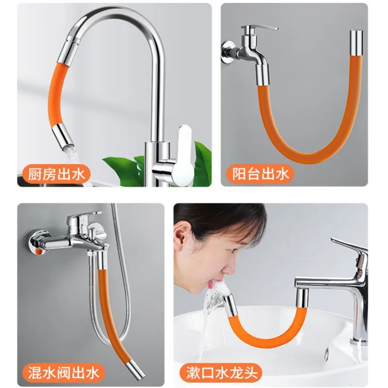 360° Rotation Universal Kitchen Faucet Extension Extender Adjustable Anti-Splash Rotating Flexible Hose Water Tap Nozzle view 6