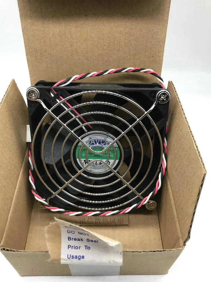 

DS09225S12L New 90mm 92mm Cooling Fan DC 12V AVC 9025 DC12V 0.13A Silent Quiet Cooler With Fan Grill