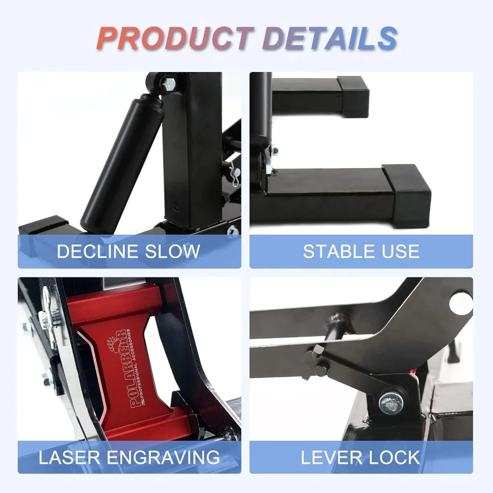 Hydraulic Motorcycle Lift Stand - Portable Aluminum Low Profile Jack with 1200 lbs Capacity for Pit Bikes