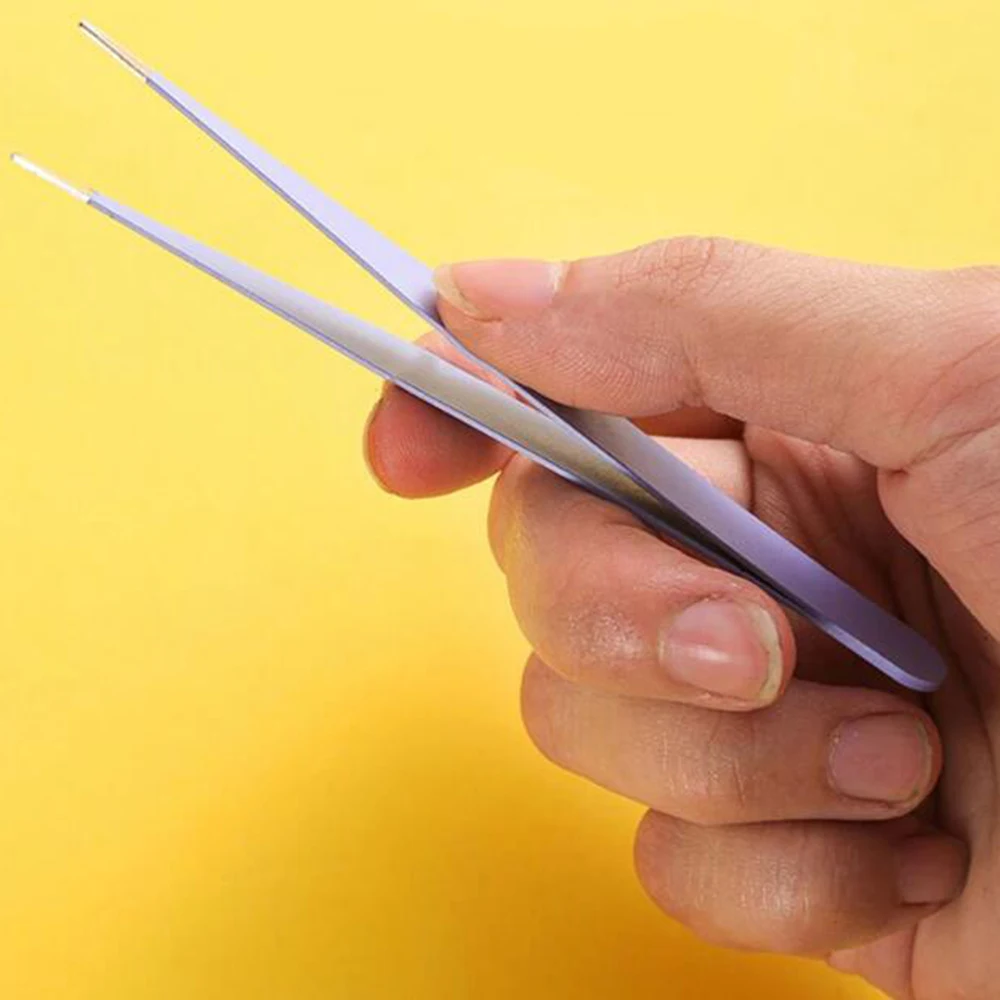 3 set (rosa + verde + viola) pinzette curve dritte in acciaio inossidabile a 3 colori strumento di raccolta pittura diamante strumenti di decorazione della casa
