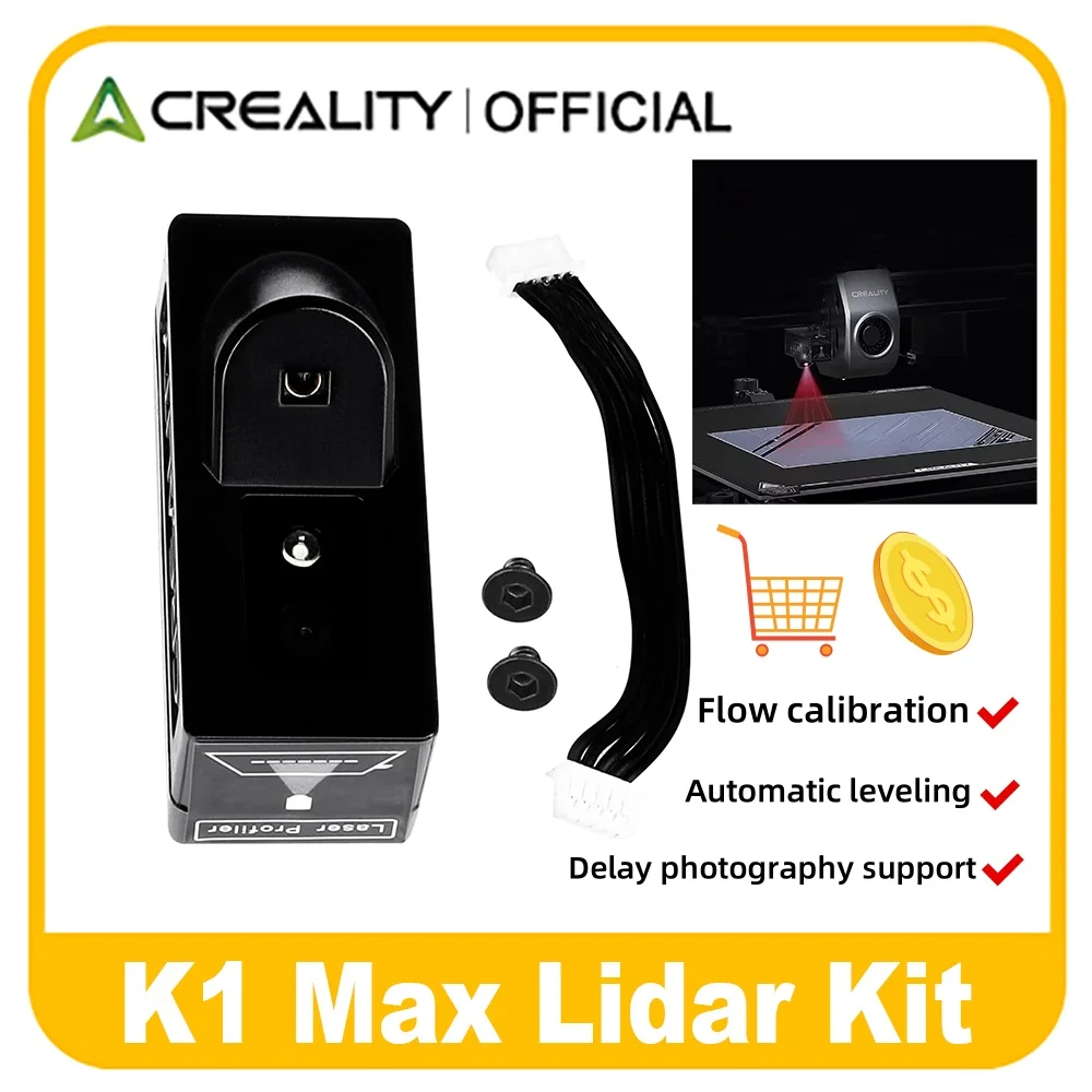 Creality K1 MAX Al LiDAR Kit New Upgrade 3D Printer First Layer Scan Foreign Object Detection for K1 MAX 3D Printer Accessories