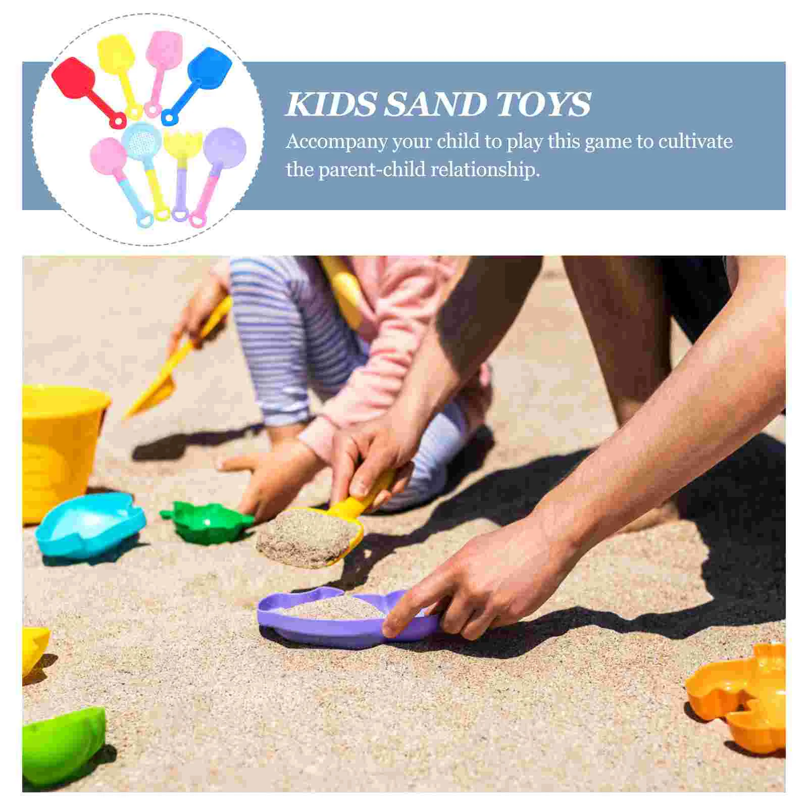 8 Pcs Digging Snow Outdoor Toys Sand Sunscreen Plastic Kids Beach Spade Child