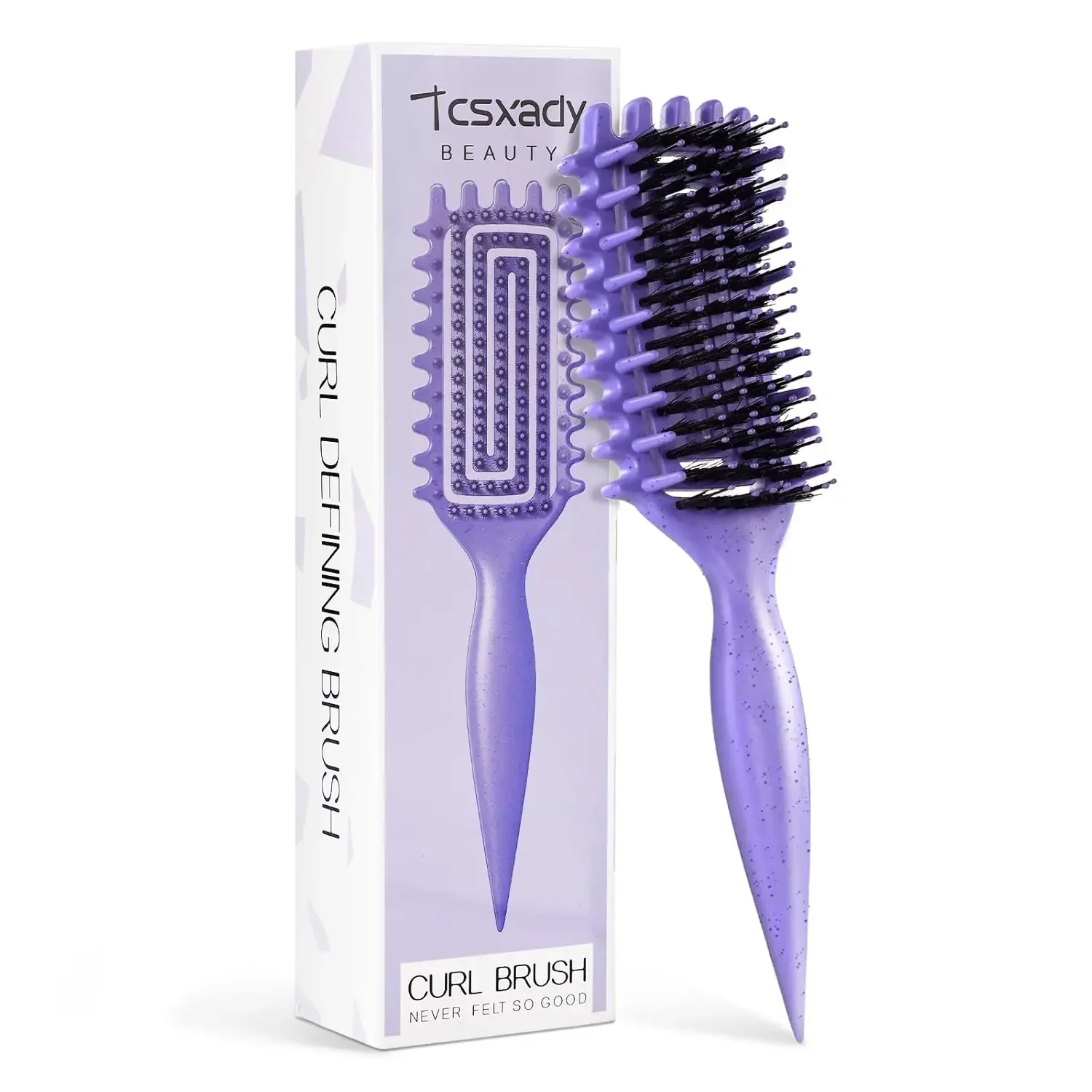 Curly Hair Brush,Curl Defining Brush for Effortlessly Defined Curls & Waves,Vented Hair Brush for Wet & Dry Hair,Women and Men,R
