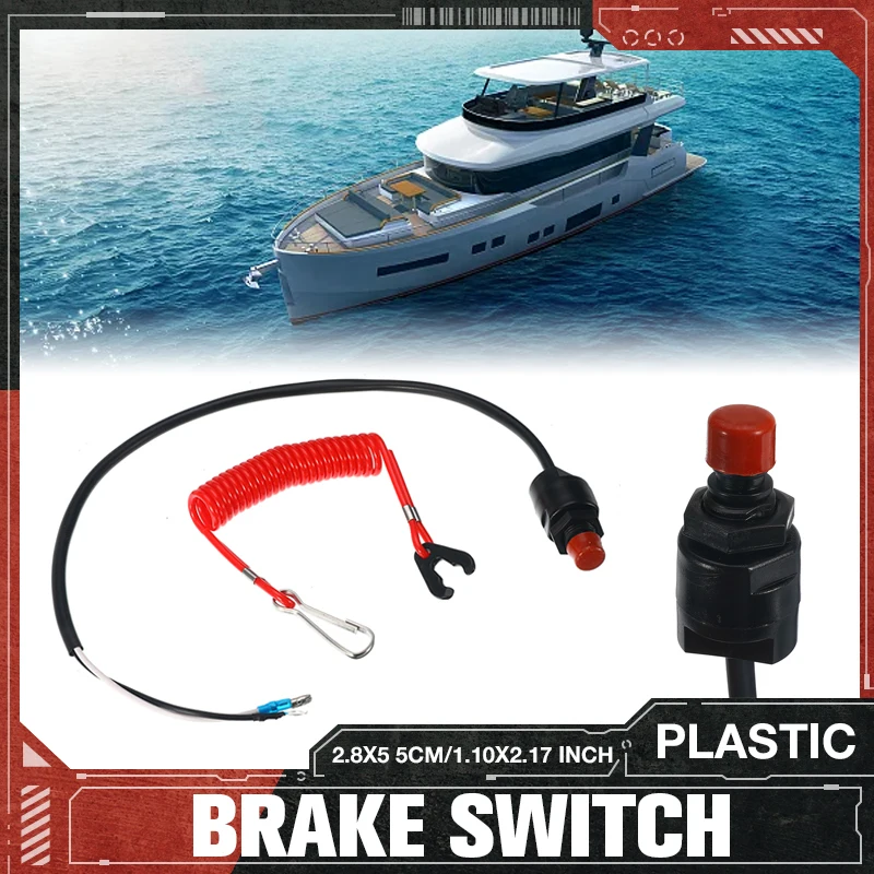 Outboard Cut off Switch Safety Tether Lanyard Boat Motor Emergency Kill Stop Switch For Engine Protect For Yamaha Tohatsu Suzuki