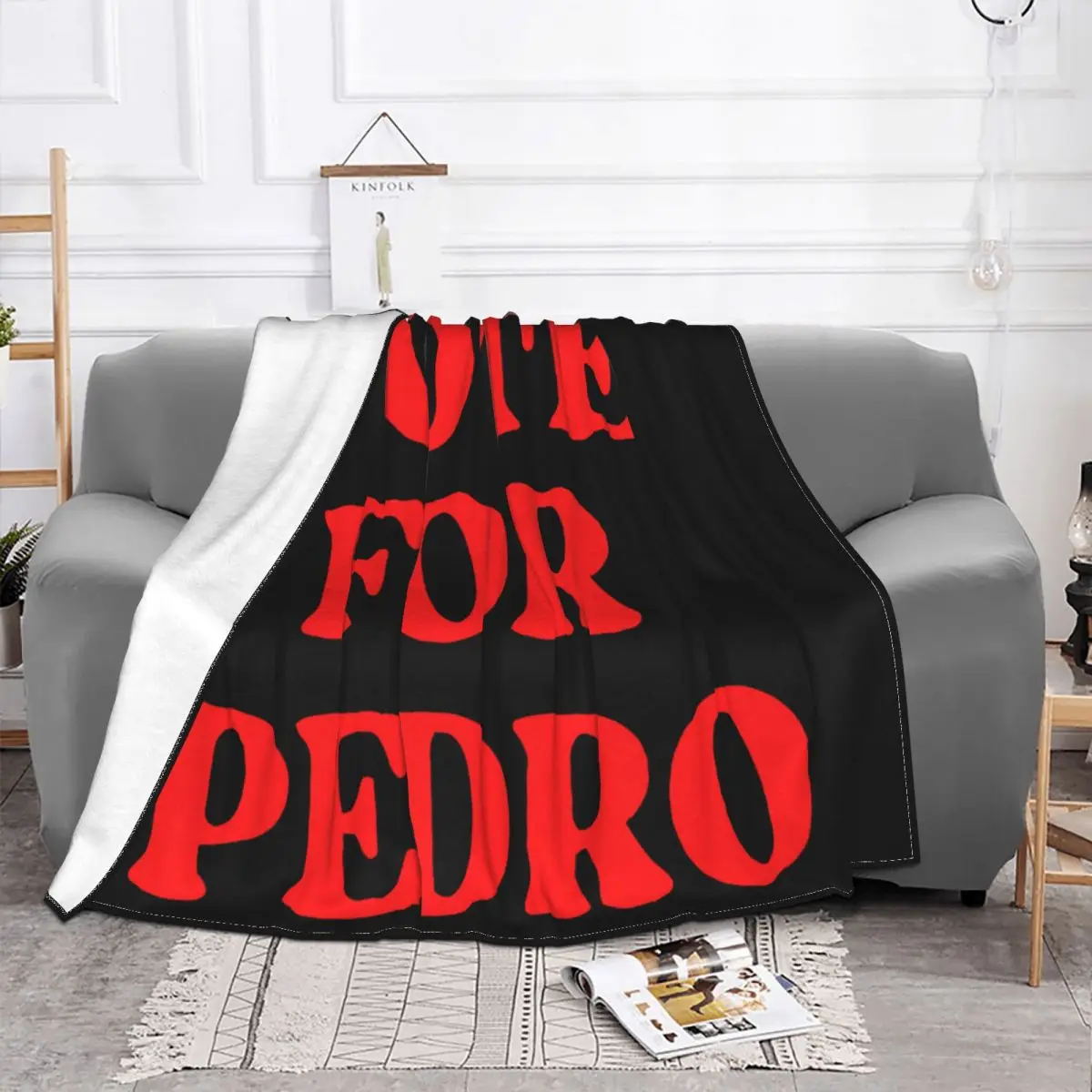 Vote For Pedro Plush Blanket Throw Blanket Custom Blanket Personalized Throw Blanket