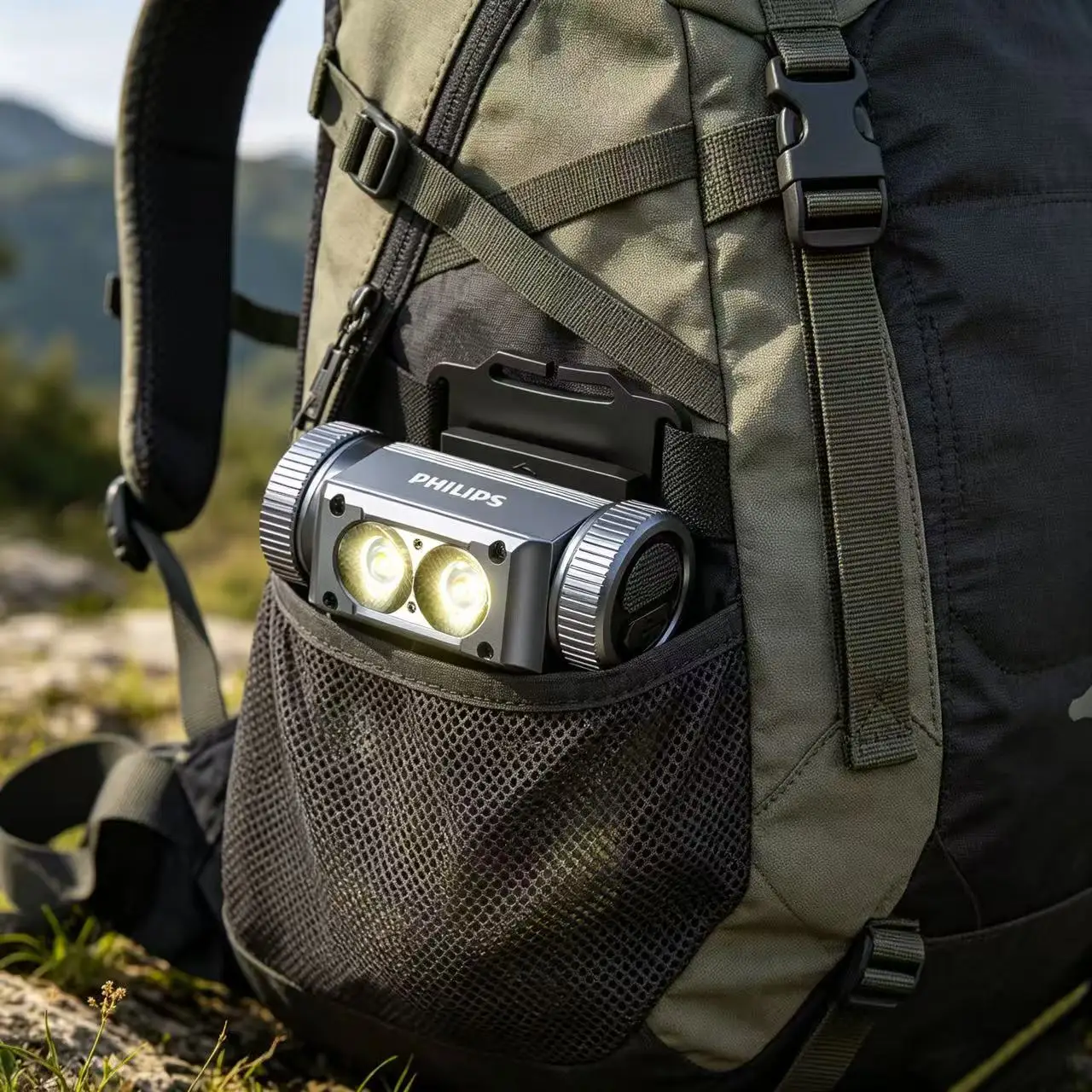 Philips Headlamp Adjustable 90 Degree Lamp Head with Magnetic Absorption Fixed 5 Level Regulation Suitable for Repairing Fishing