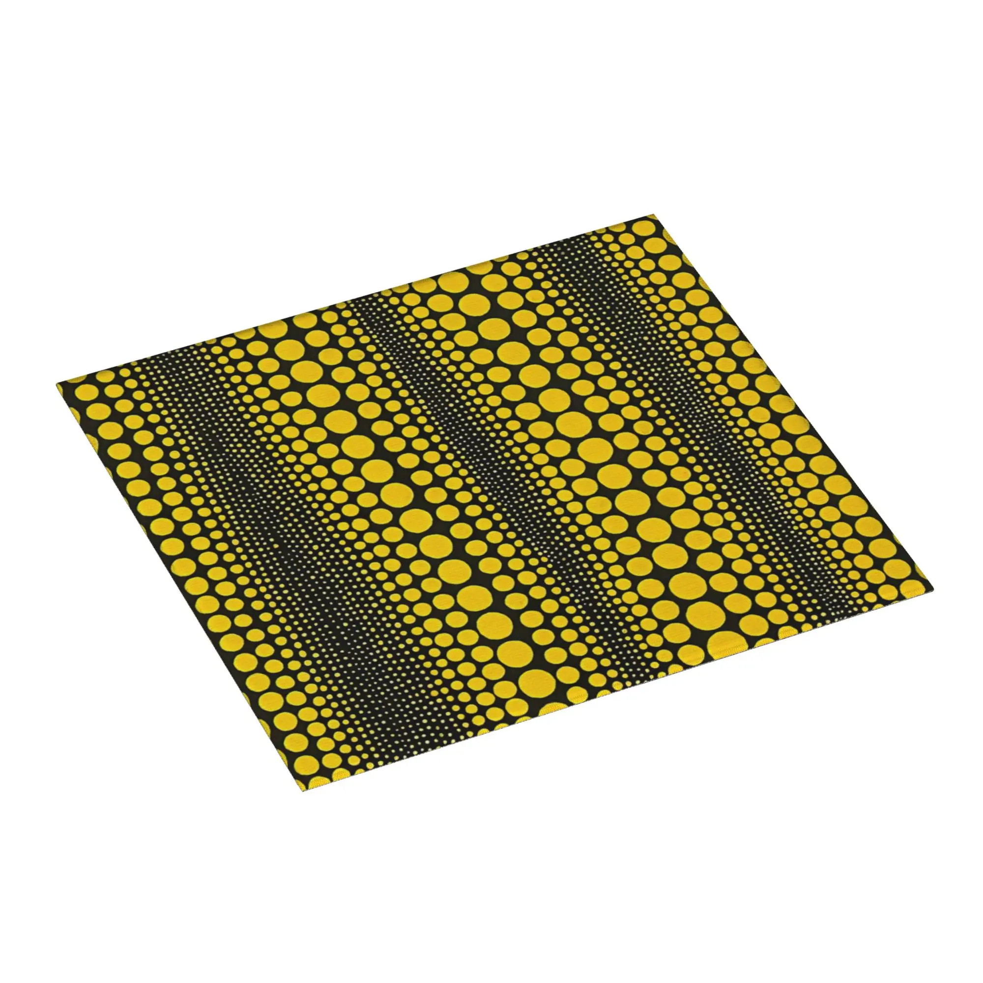 Dot Line Yellow Yayoi Kusama Non Slip Kitchen Counter Protector Mat Barware Tableware Reusable Pumpkin Polka Mat For Kitchen