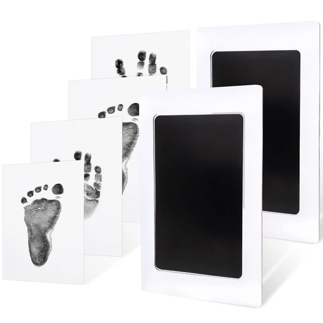 1 Set Newborn Baby DIY Hand And Footprint Kit Ink Pads Photo Frame Handprint Pet Souvenir Pet Paw Prints Souvenirs Gifts