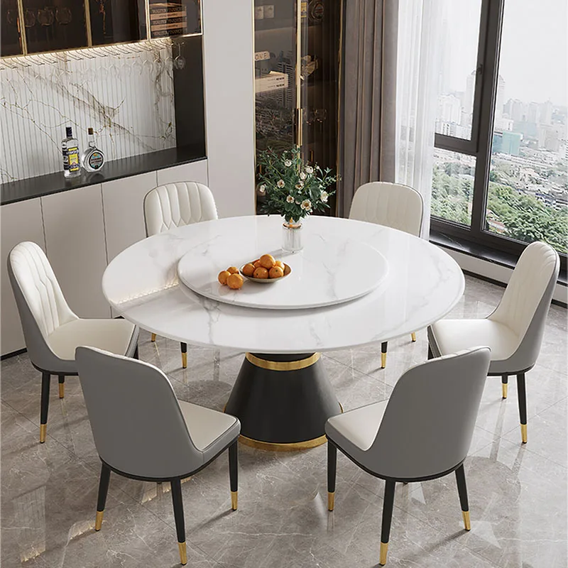Round Chairs Dining Table Restaurant Modern Nordic Lounge Writing Dining Table Designer Coffee Muebles Commercial Furniture