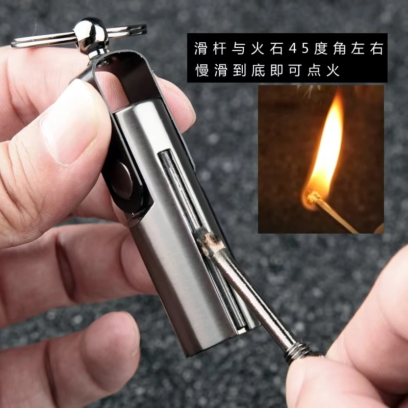New Multi Functional Match Outdoor Portable Waist Hanging Retro Lighter Men's Gift Cigarette Accessories
