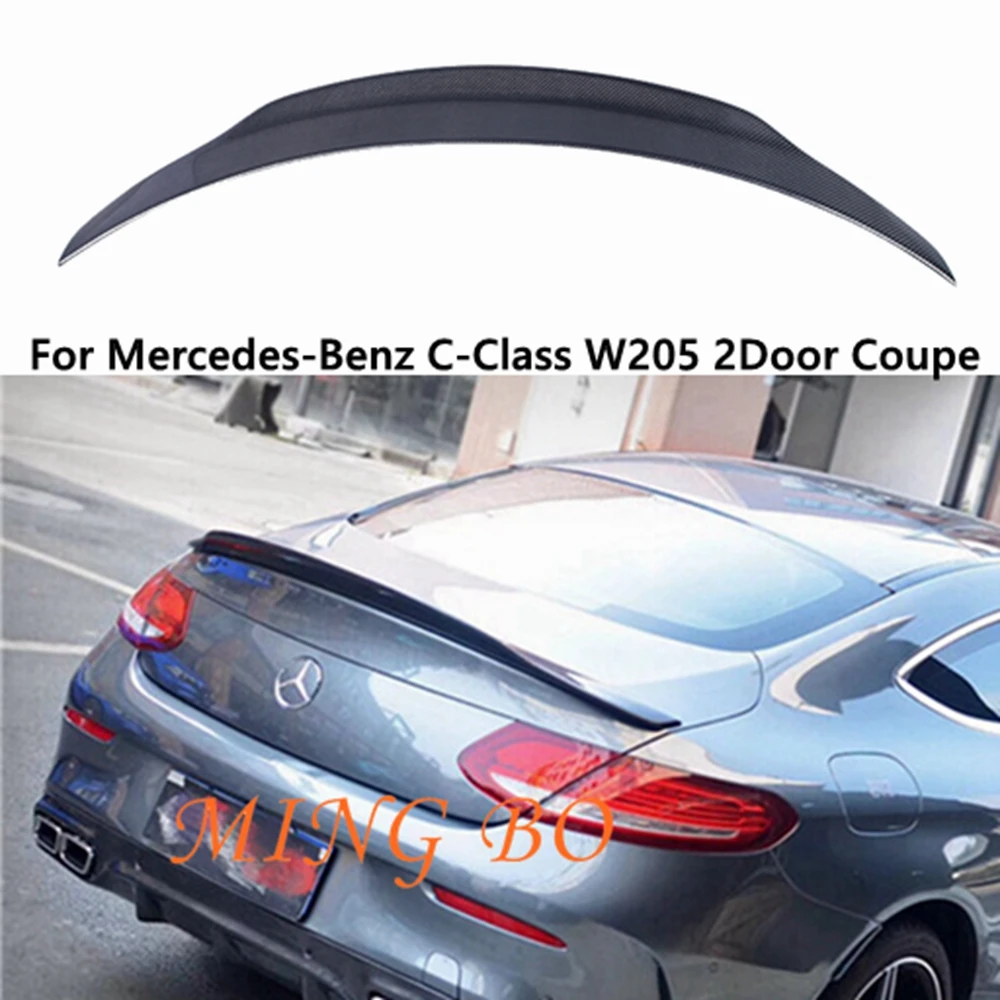 

For Mercedes-Benz C-Class C205 W205 2Door Coupe PSM Style Carbon Fiber Rear Spoiler Trunk Wing 2015-2023 FRP Forged carbon