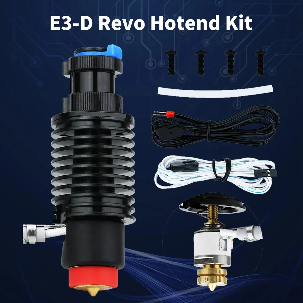 E3D Revo Hotend Kit All-in-one Bimetal Throat Nozzle Ceramic Heating Core 104NT Thermistor for e3dV6 Voron Prusa Ender3 Printer