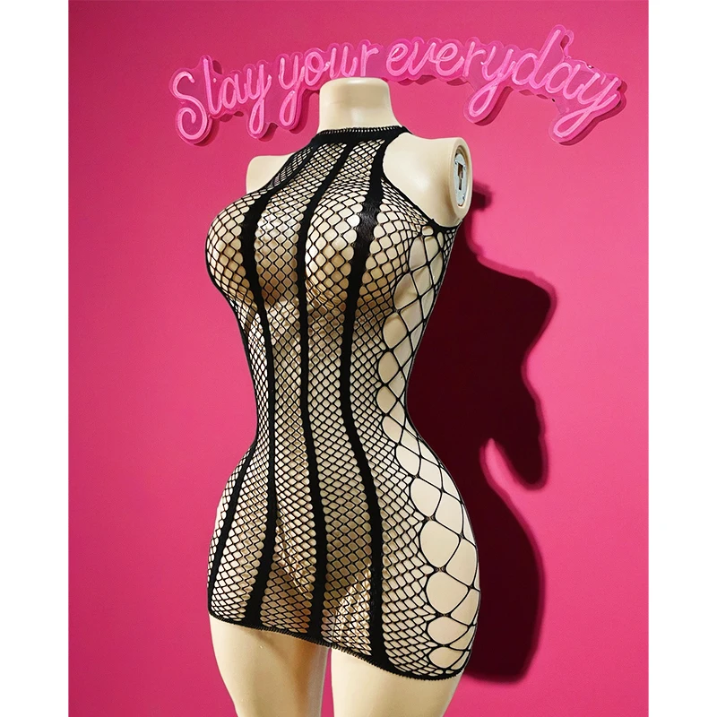 1PC donne sexy a rete cover up senza bikini scava fuori vestito aderente vedere attraverso costumi da bagno costumi da bagno estivi da donna DS031