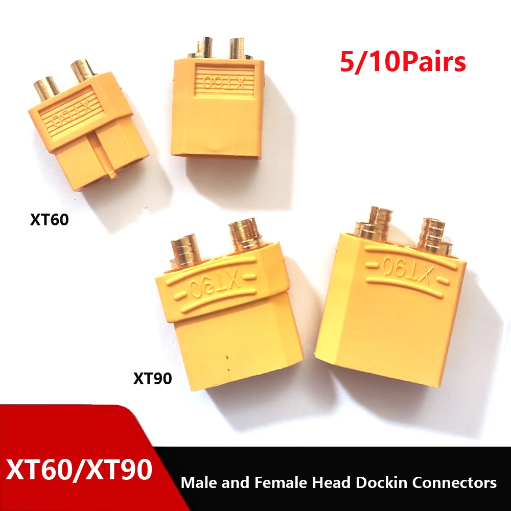 5/10 Pairs XT60 XT90 Male Female Connector Plug For RC Lipo Battery Waterproof Electrical Connector, Drone Airplane,Car,Solar.