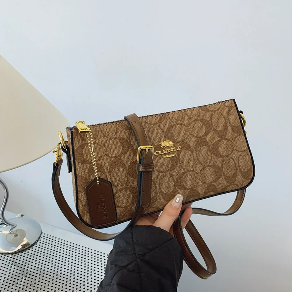 High-end style bag 2026 new women's mahjong bag retro print elegant chain bag underarm bag crossbody bag