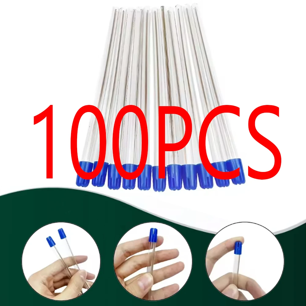 

100 PCS Disposable Saliva Ejector Dental Materials Soft Plastic Low Volume Suction Tube Aspirator for Oral Procedures Set