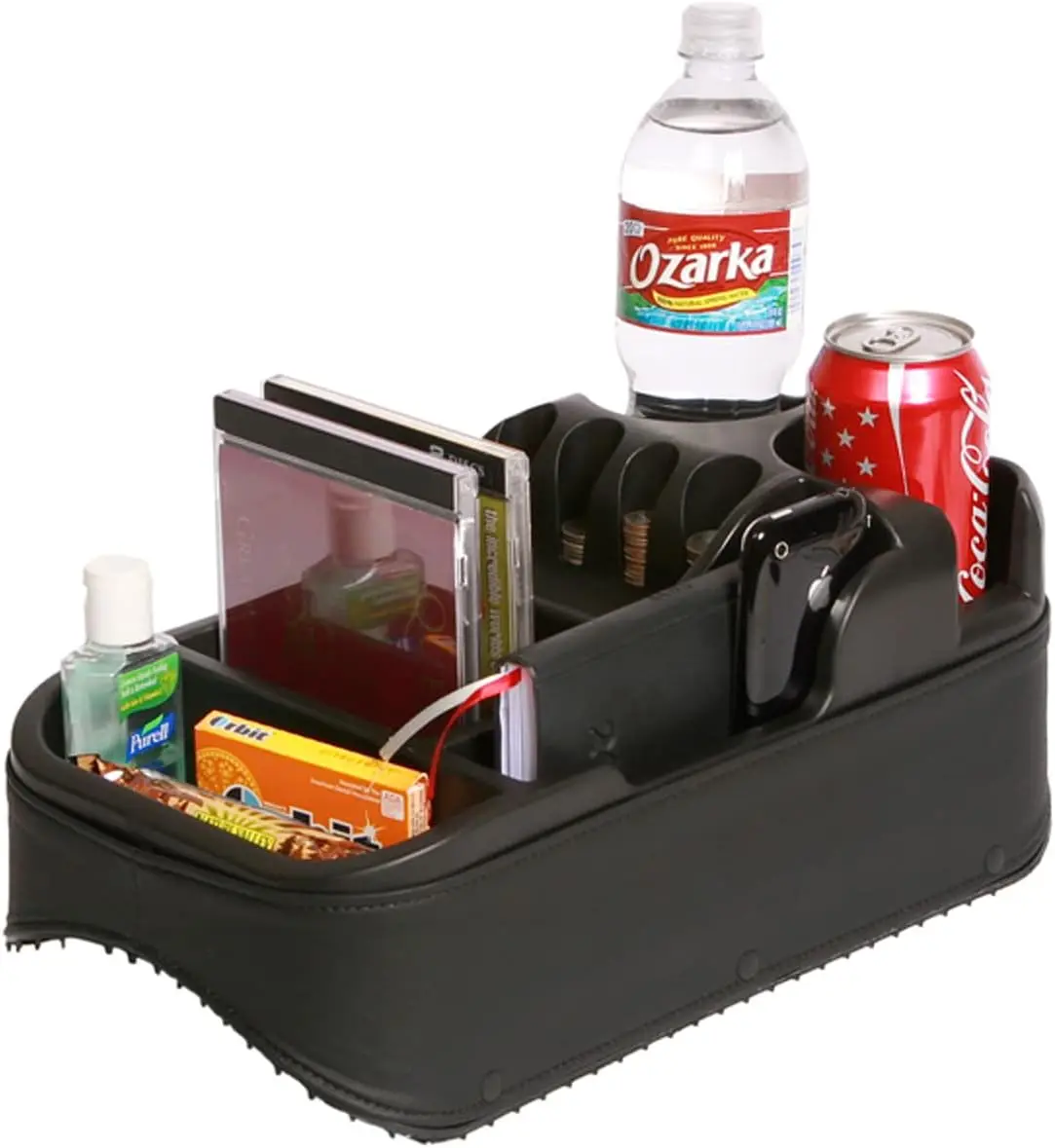 

Universal Floor Console Organizer for Cars, Black - Keep Your Vehicle Clean and Tidy