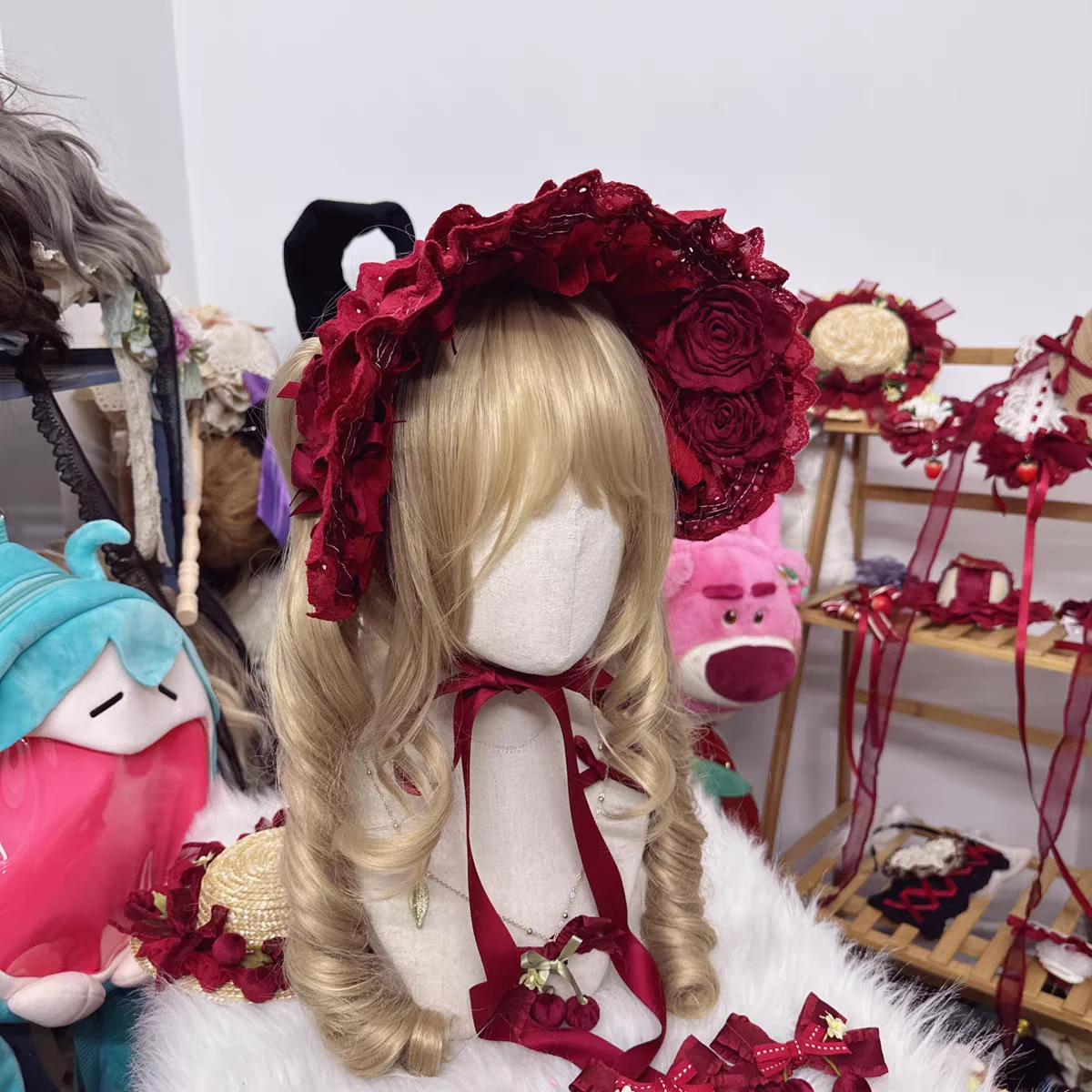Kapelusz Bonnet Oryginalny projekt Ręcznie robiony Diablo Kills Gothic Style Lolita Marvel Wystawa Akcesoria do włosów Płaski kapelusz