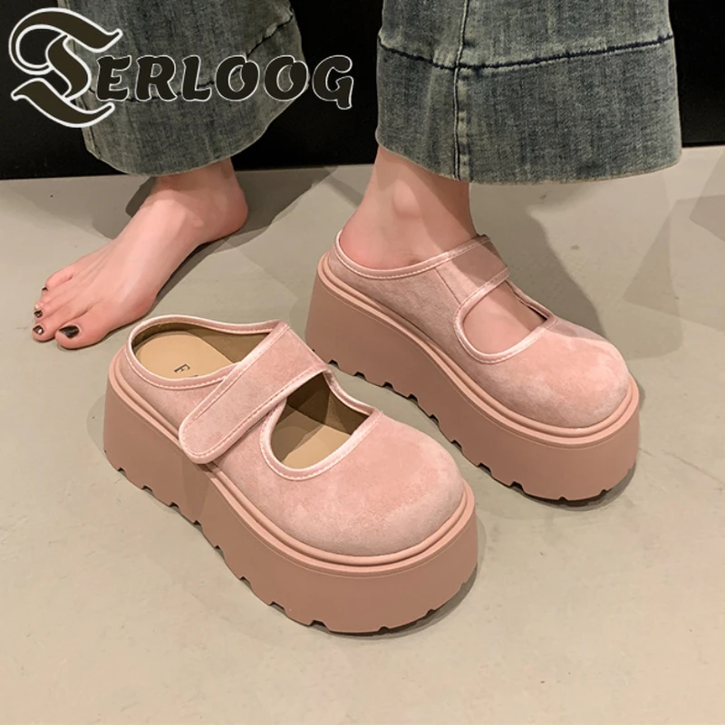 

Flats Platform Women Mules Shoes Summer New Slippers 2025 Casual Slingback Sandals Fashion Woman Sneakers Sport Flip Flops Mujer