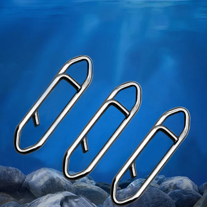 Novo Kit com 50 Peças de Clipe de Pesca em Aço Inoxidável, Clipe de Superfície de Troca Rápida, Conector de Engate Rápido