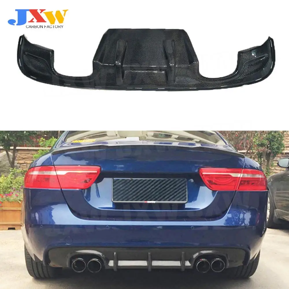 

FRP/Carbon Fiber Racing Rear Bumper Lip Diffuser For Jaguar XE Sedan 4-Door 2015 2016 2017 Car Bumper Apron Guard Plate Body Kit