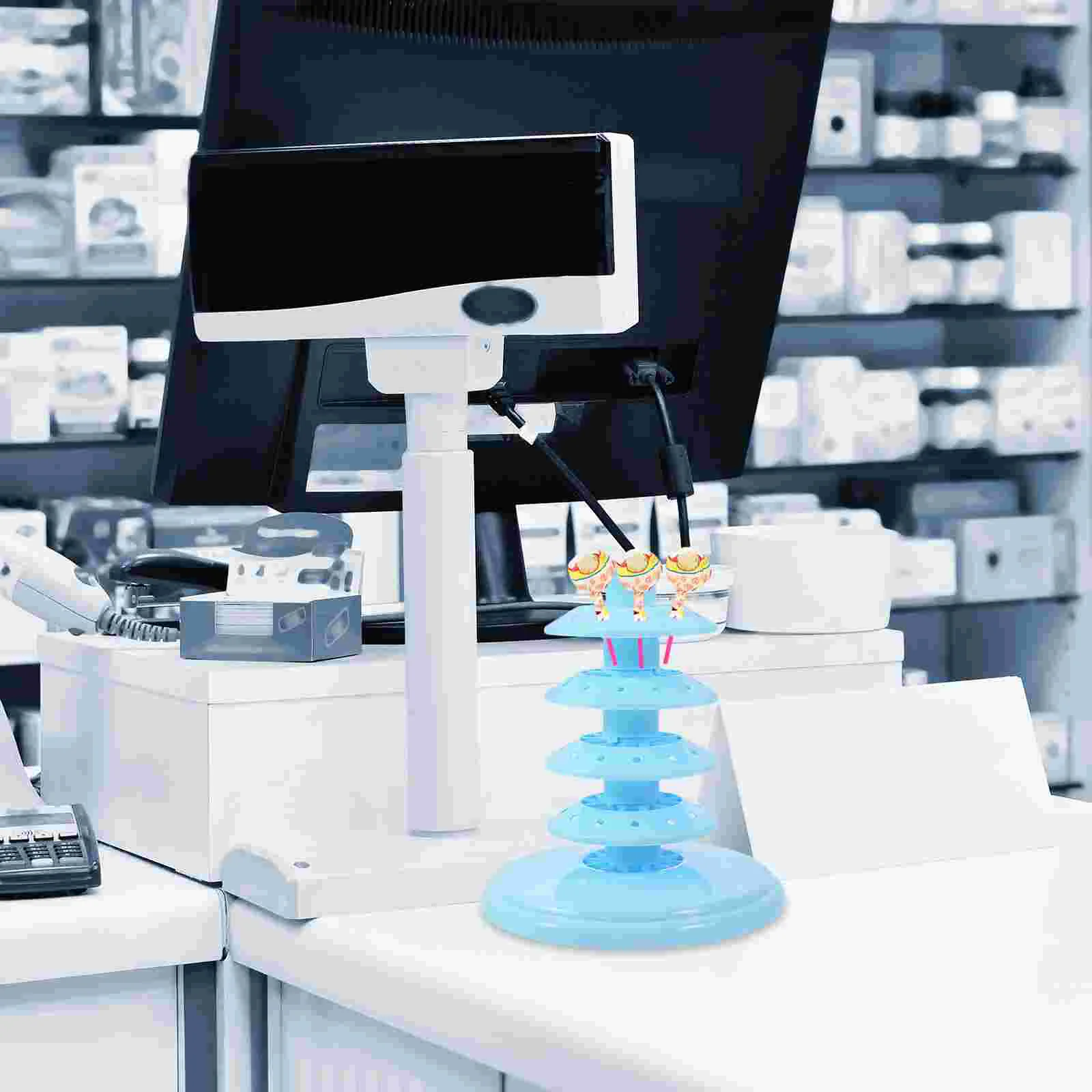 Cake Pop Holder Lollipop Display Stand Riser Blue Displaying Accessory Show Rack