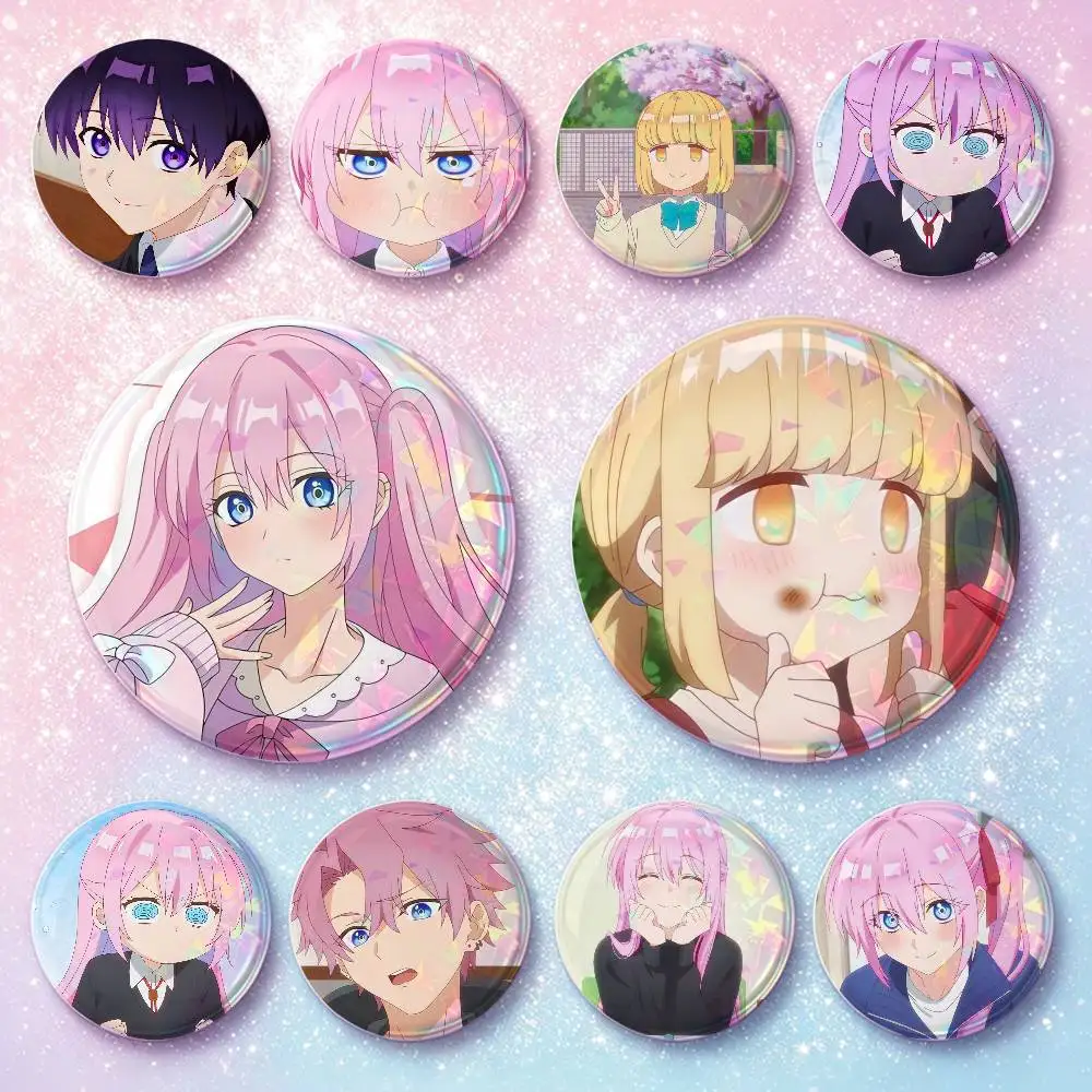 Shikimoris Not Just A Cutie Anime Badges 25 44 58 75 Mm Round Cosplay Pin Bag Decor Fans Collect Friends Gifts Brooch Souvenir