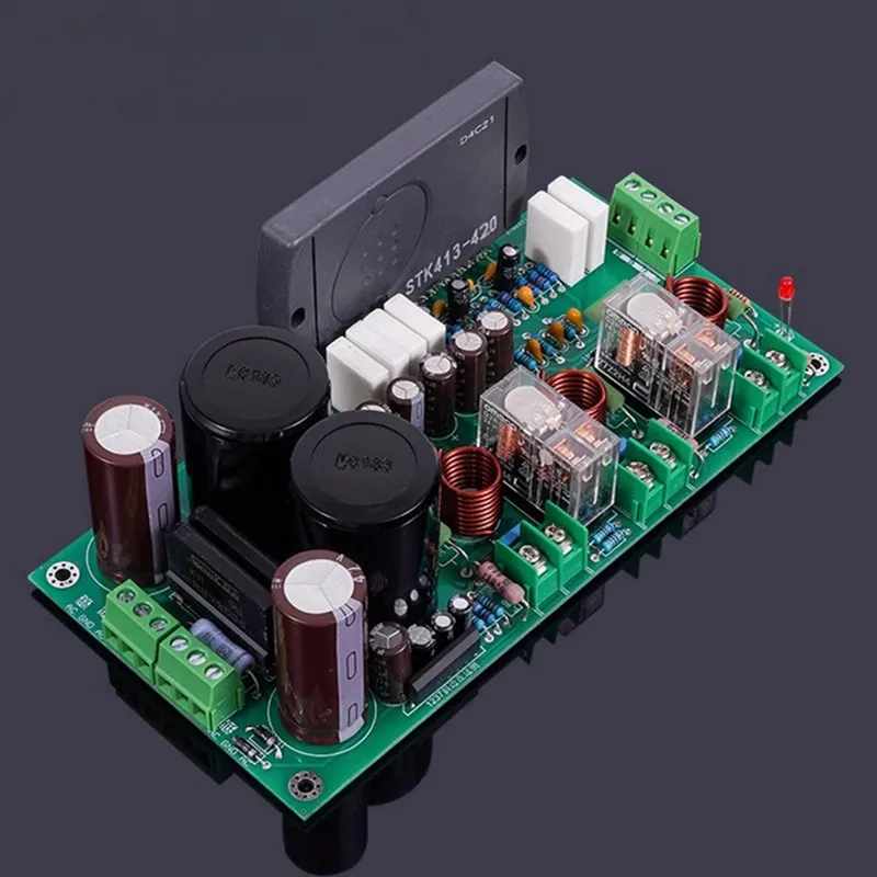 STK413-420 High-Power 2.1 3-Channel 75W*2+120W HiFi Home Audio Amplifier Finished Board DIY