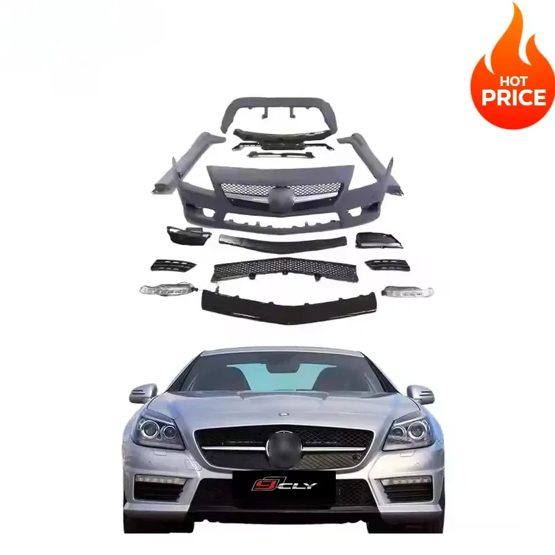 2011 to 2015  SLK R172 -  1:1 Style Enclosure Kit , Bumpers, Front & Rear Lips, Side Grilles, Side Skirts , High Quality,