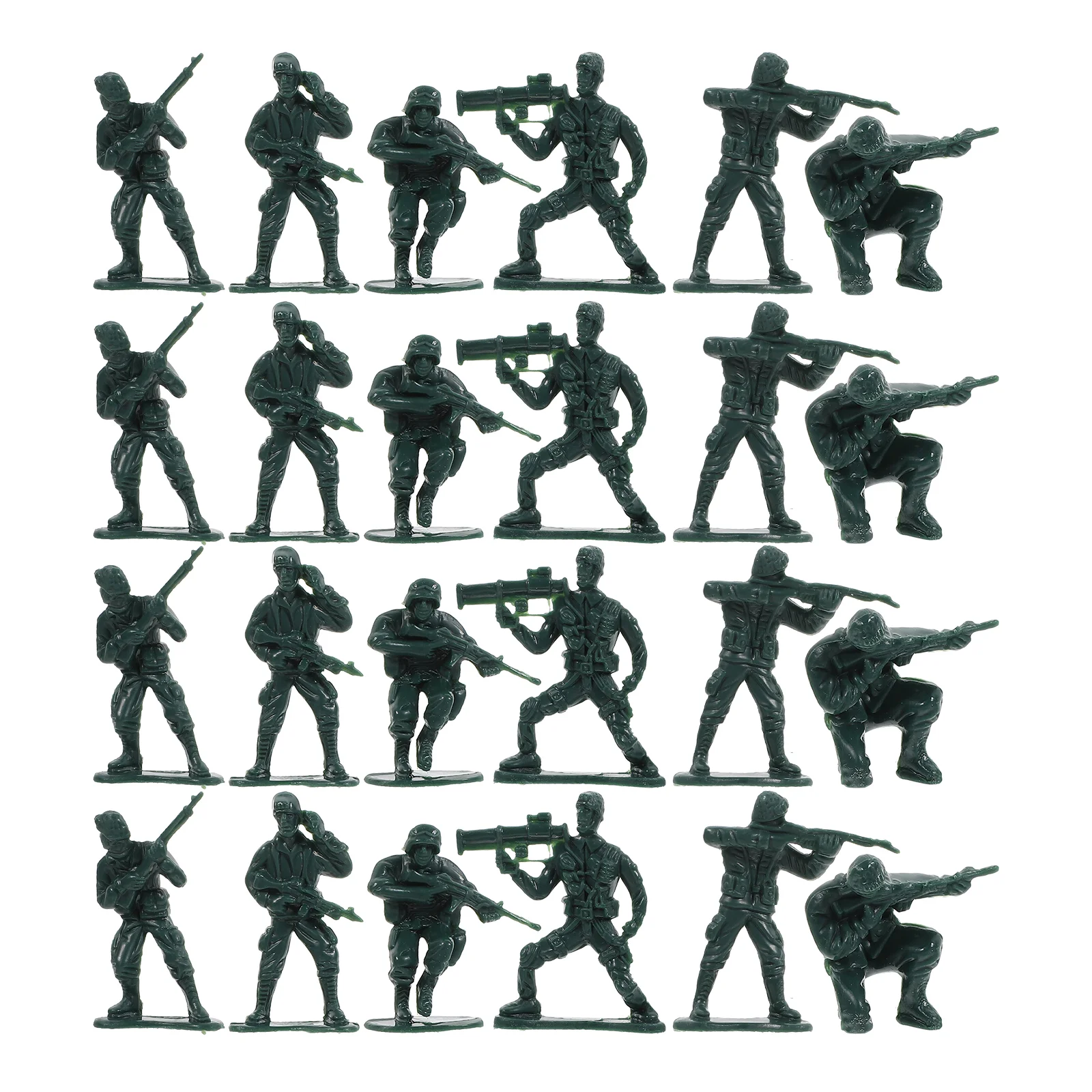 

100 Pcs Action Figures Toys Plastic Army Men Model People for Kids Little