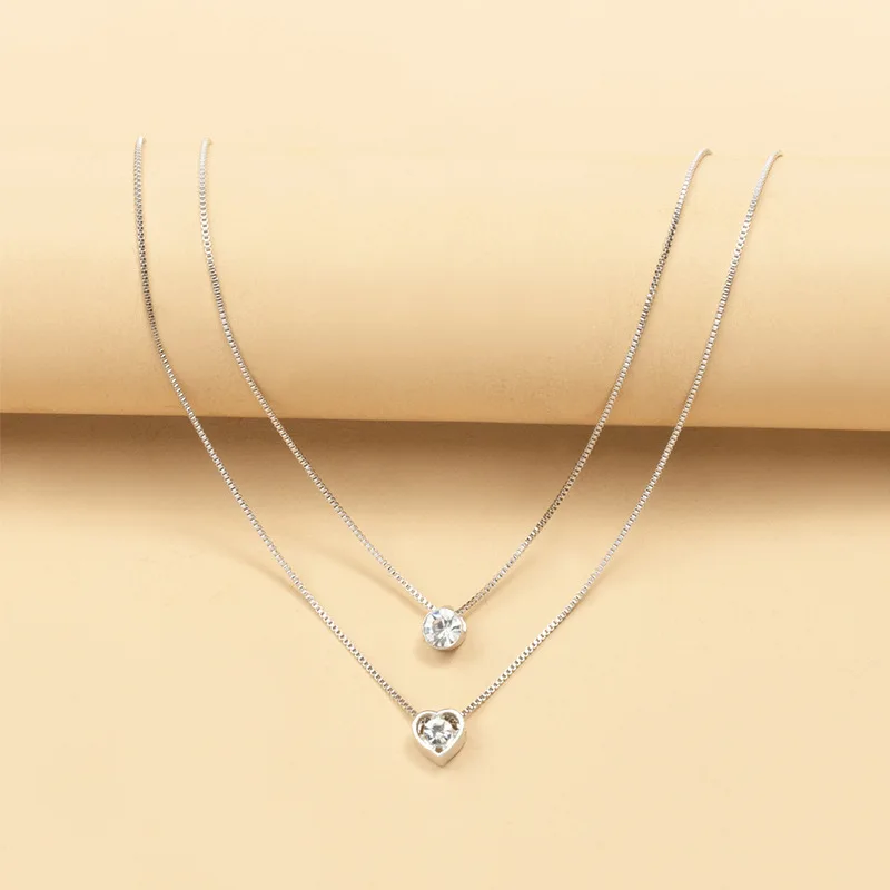 

Alloy multi-layer love drop pendant