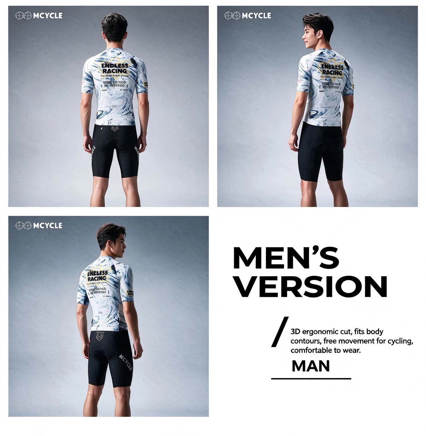 Mcycle Quick Dry Men's Cycling Jersey Short Sleeve Breathable Road Bike Top Lightweight Bicycle Wear for Men And Women