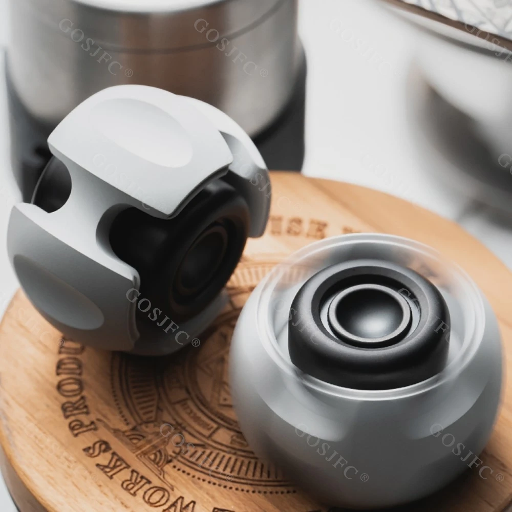 LAUTIE EDC 클래식 화이트 Noiz-C 피젯 스피너 알루미늄 스테인리스 스틸 링 스피너 사무실 책상 불안 완화 장치