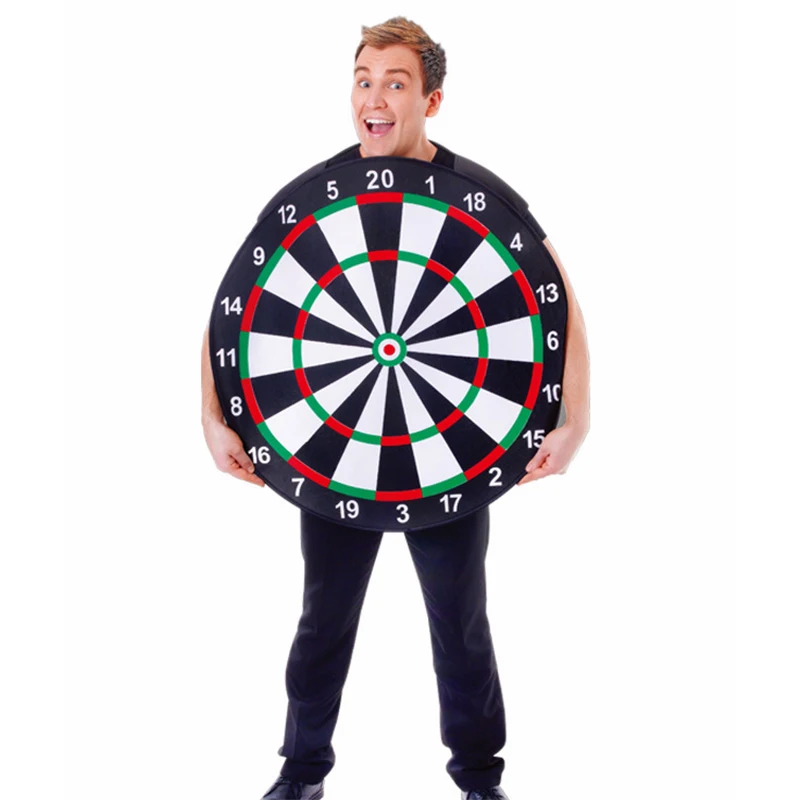 Adult Men Big Round Dart Board Costume Cosplay Funny Game Purim Halloween Party Fancy Dress Sponge Suit Tunic