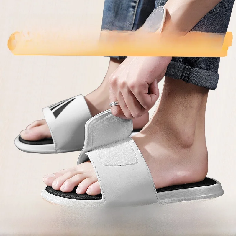 

Extra Large Adjustable Slippers for Men with Swollen Feet Toe Splinted EVA Home Slippers Comfortable Breathable Slip-On Shoes